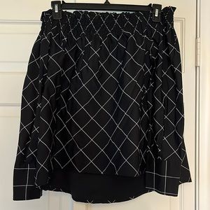 Black and White off the shoulder top